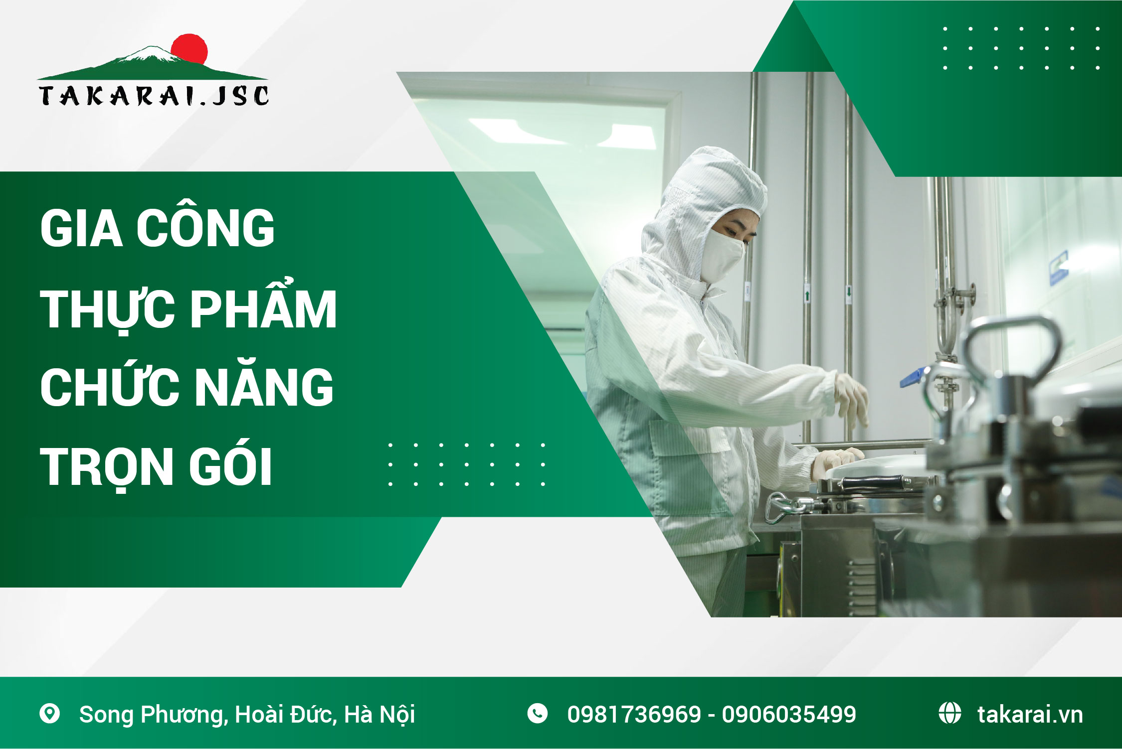 Gia Công Thực Phẩm Chức Năng Trọn Gói Tại Takarai