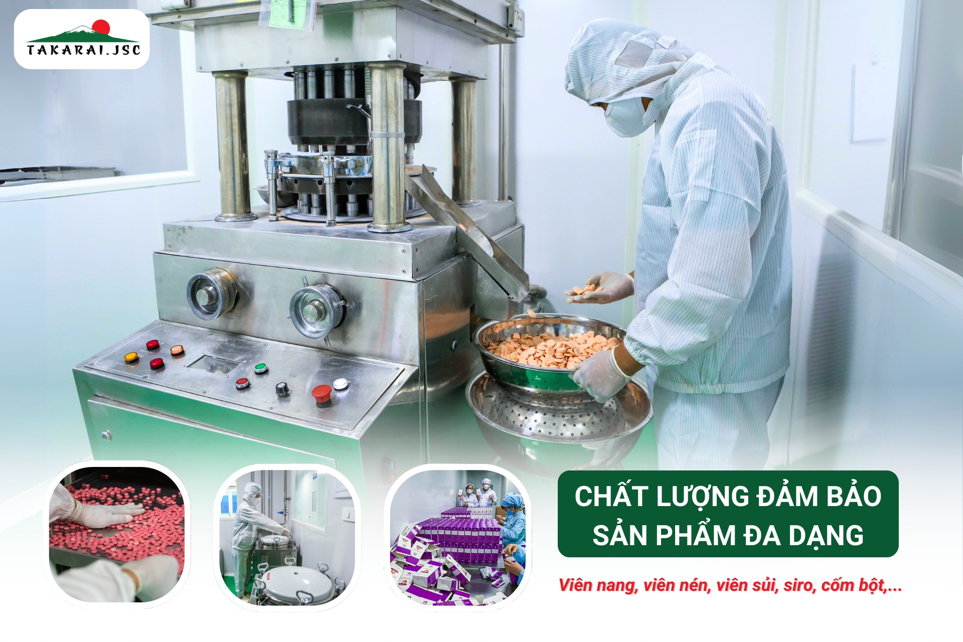 GIA CÔNG THỰC PHẨM CHỨC NĂNG TRỌN GÓI ĐẠT CHUẨN GMP